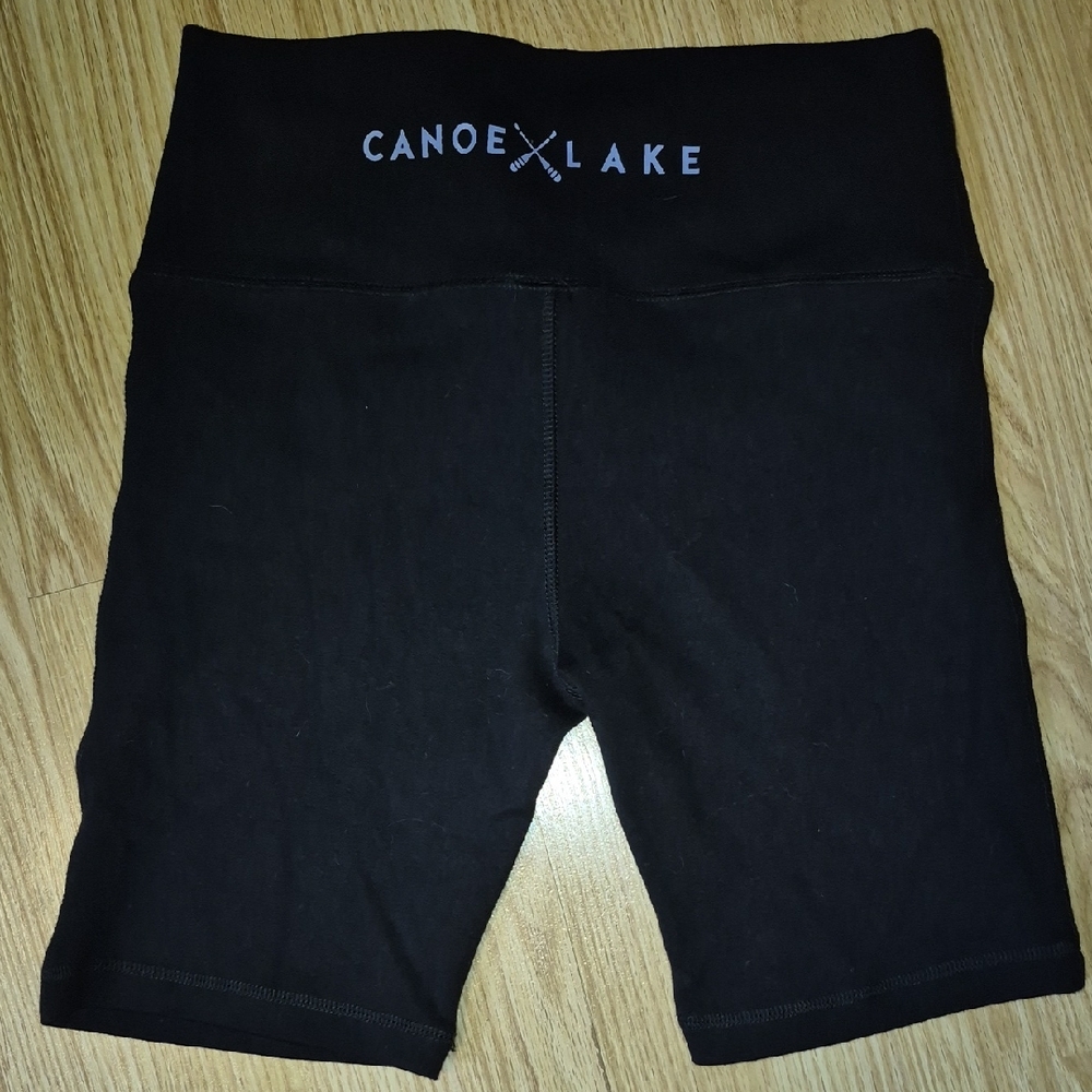 Women’s Canoe & Lake Black High-Rise Biker Shorts Size M
